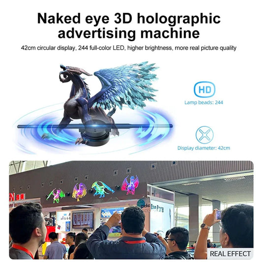 42CM WiFi 3D Hologram Fan Projector Display