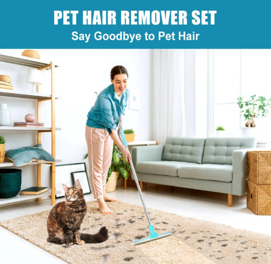 Pet Hair Remover with Adjustable Handle