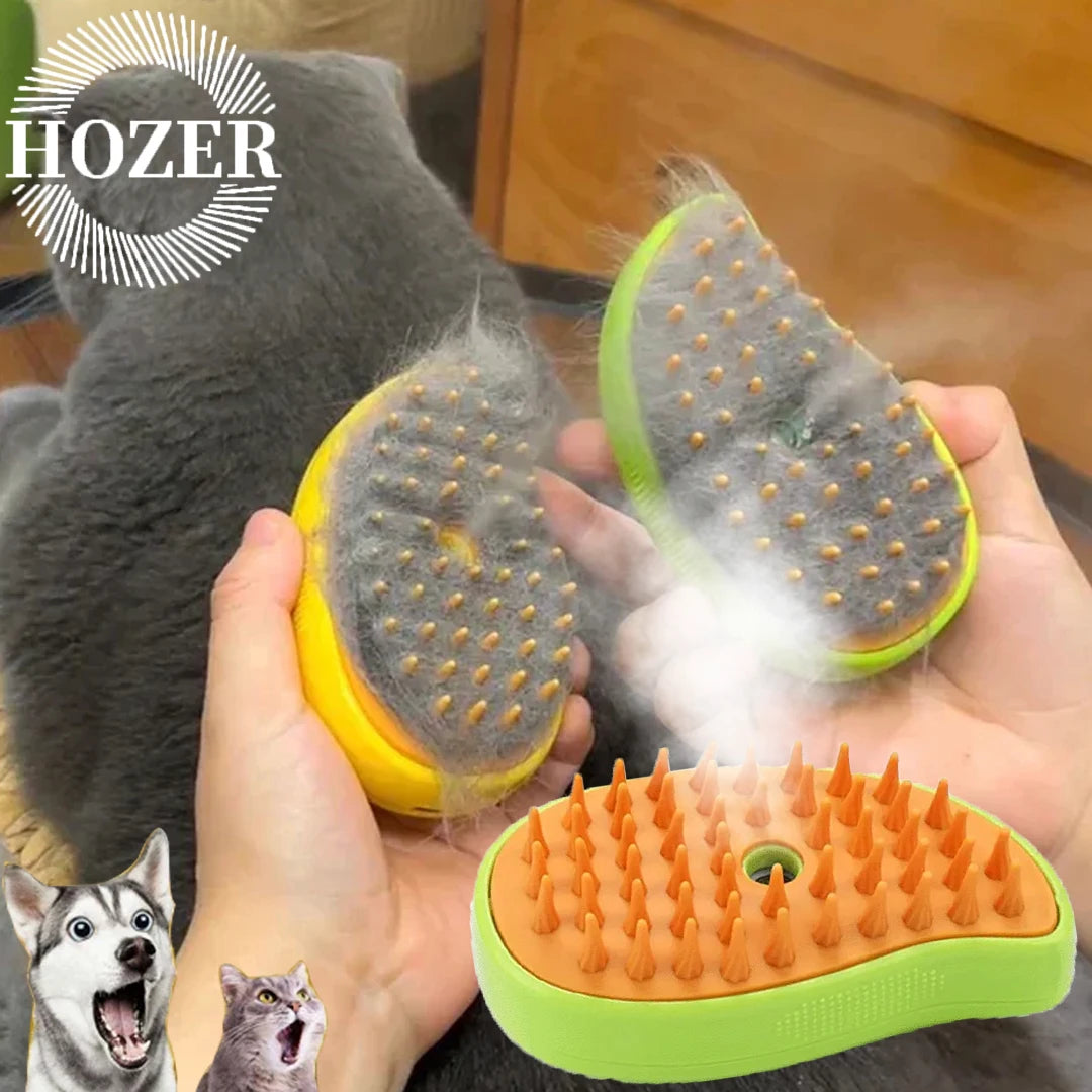 3-in-1 Steamy Pet Grooming Brush