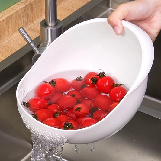 Plastic Rice Sieve Colander with Handles