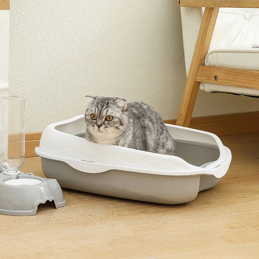 Semi-Enclosed Cat Litter Box