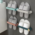 1 Pc Wall Mounted Shoes Rack Space Saving Slippers Storage Holder Folding Bathroom Towel Rack Bathroom Accessories